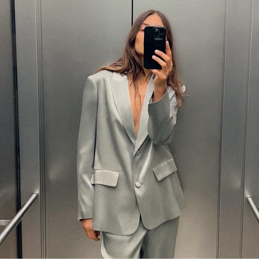 ZARA METALLIC BLAZER